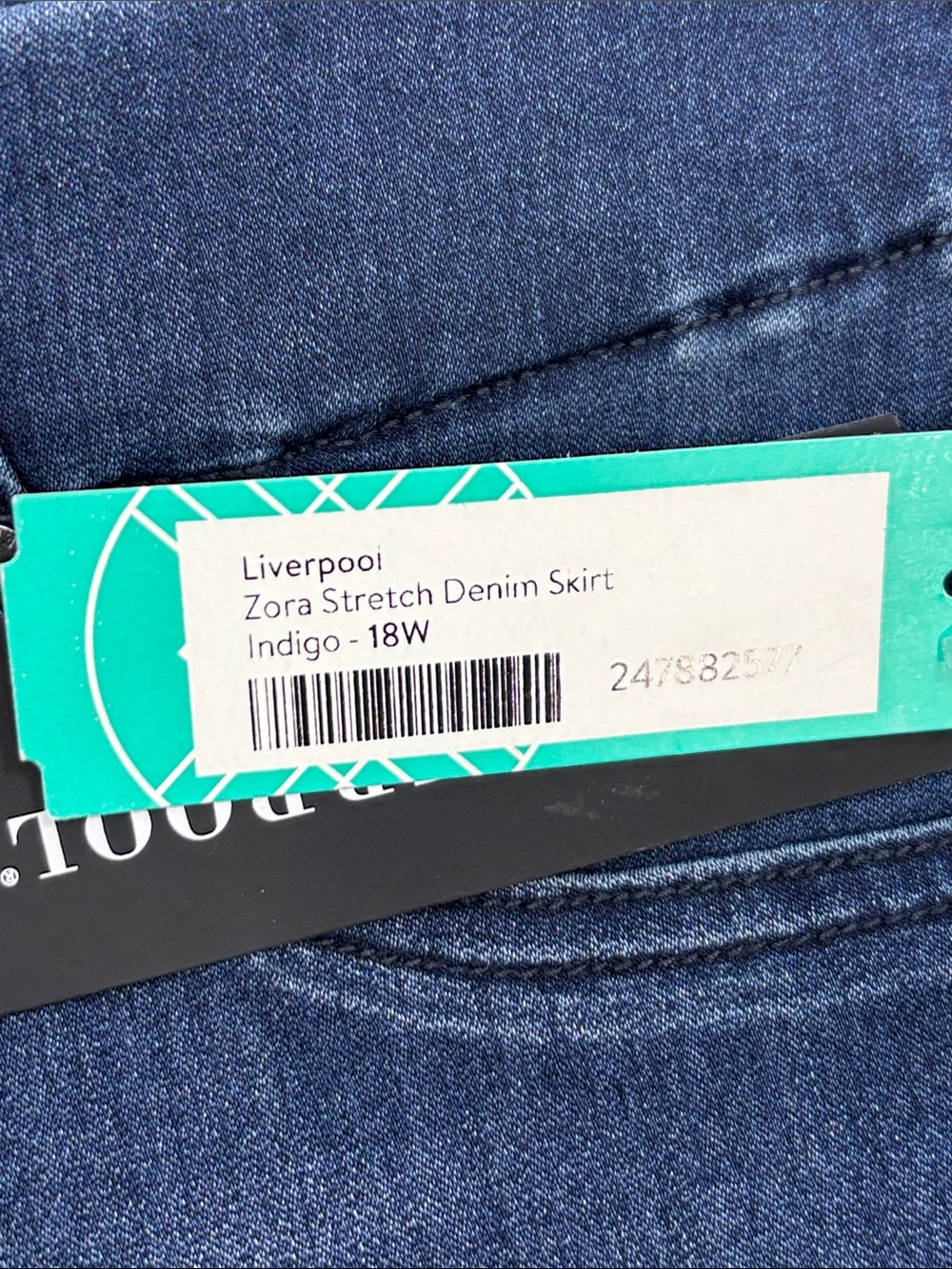 Liverpool Zora Stretch Pull On Denim Skirt - Size 18W NWT - Picture 3 of 7
